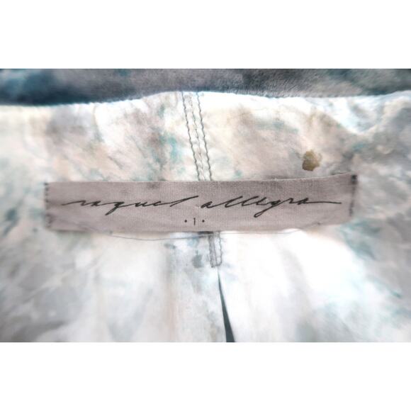 RAQUEL ALLEGRA Velvet Silk Single Breasted Tie Dye Blazer Jacket SSENSE 1 S $800 - Picture 6 of 16